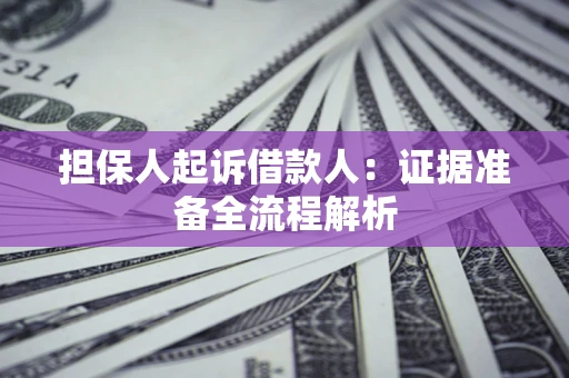 北京担保人起诉借款人：证据准备全流程解析